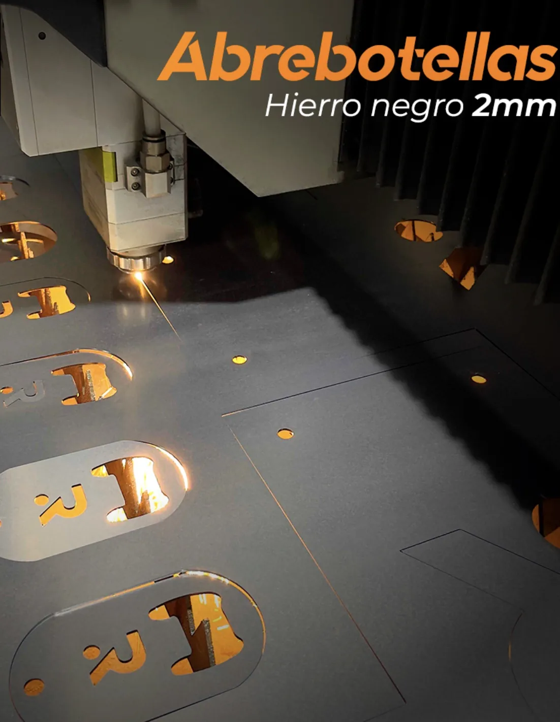 XAR SpA: abrebotellas-hierro-negro-2mm