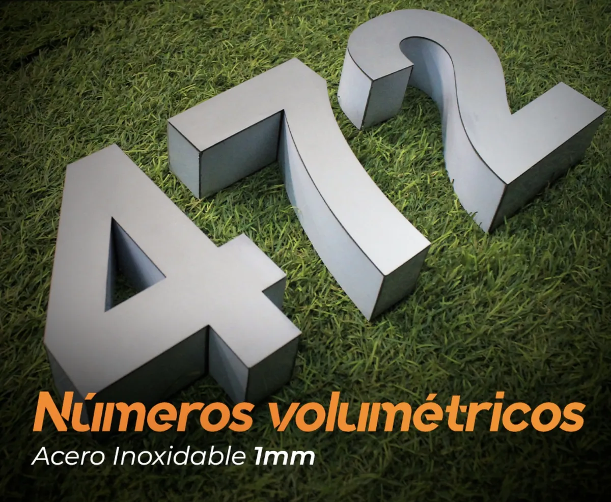 XAR SpA: numeros-volumetricos-acero-inoxidable-1mm