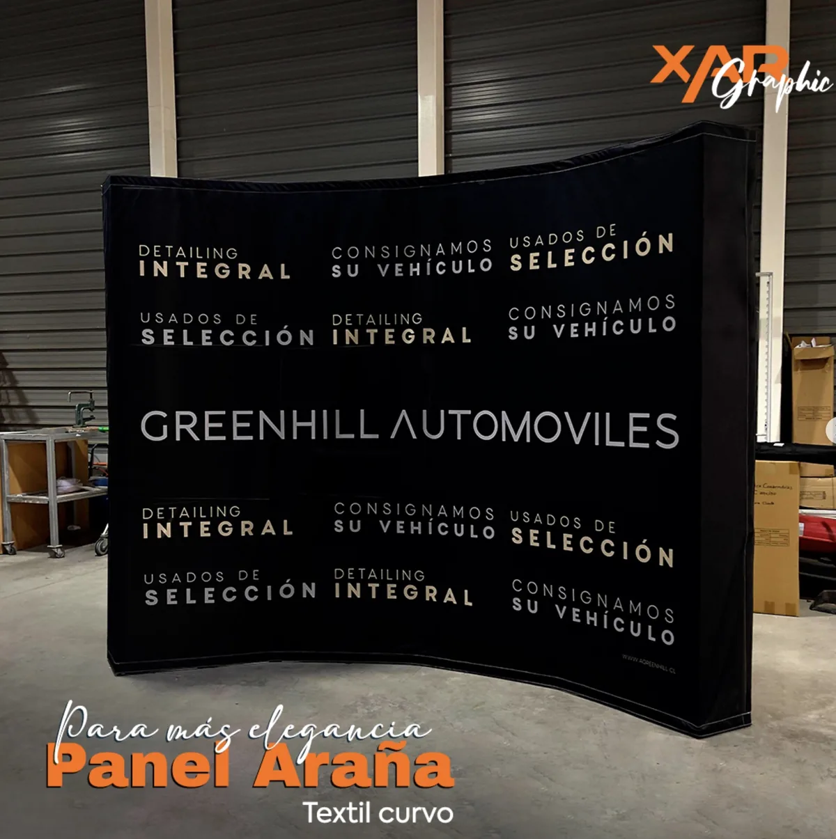 XAR SpA: panel-arana-greenhill-automoviles